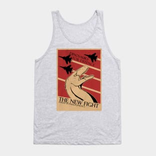 Dinosaur War Propaganda Art Tank Top